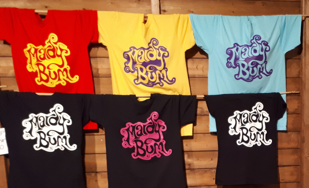 a range of colourful Mardy bum TShirts